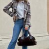 Borsa Larissa suede cioccolato