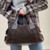 Borsa Larissa suede cioccolato