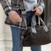 Borsa Larissa suede cioccolato