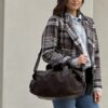 Borsa Larissa suede cioccolato