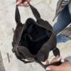 Borsa Larissa suede cioccolato