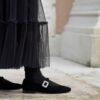 Flat Prosperine gioiello suede black Flat Prosperine gioiello suede black