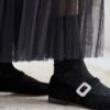 Flat Prosperine gioiello suede black Flat Prosperine gioiello suede black
