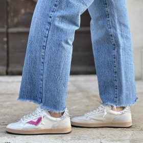 Sneaker PLAY 4B12 glitter argento