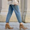 Tronchetto Boston suede nude
