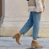 Tronchetto Boston suede nude