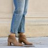 Tronchetto Boston suede nude