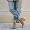 Tronchetto Boston suede nude