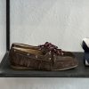Mocassino stile barca testa di moro frangette