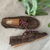 Mocassino stile barca testa di moro frangette