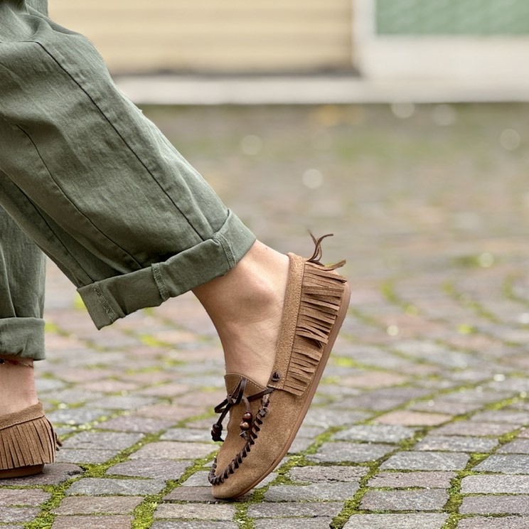Mocassino frangette beige Ovye Mocassino frangette beige Ovye - immagine 6