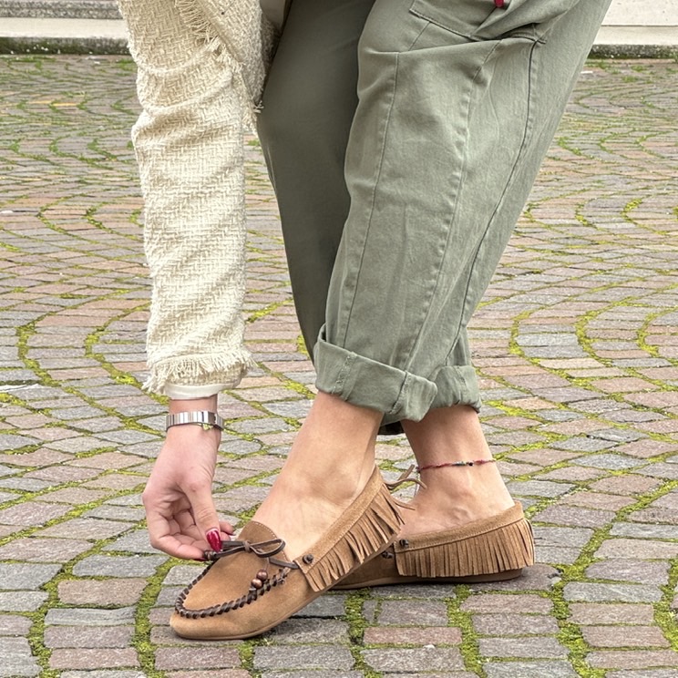 Mocassino frangette beige Ovye Mocassino frangette beige Ovye - immagine 7