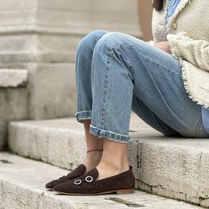 Alternative view of Loafer Virginia suede testa di moro