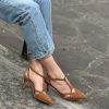 Slingback Sable suede cuoio