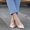 Slingback Sable vernice nude