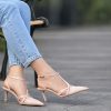 Slingback Sable vernice nude