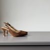 Slingback suede cacao
