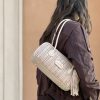 Woven shoulder bag beige La Carrie Woven shoulder bag beige La Carrie