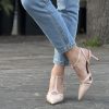 Slingback Sable vernice nude