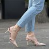 Slingback Sable vernice nude