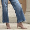 Tronchetto suede visone tacco a cono