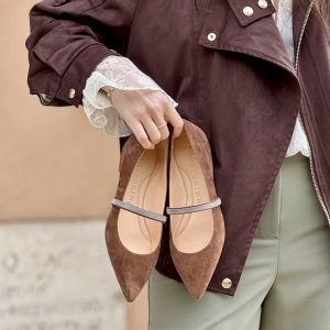 Alternative view of Flat suede brown Prosperine