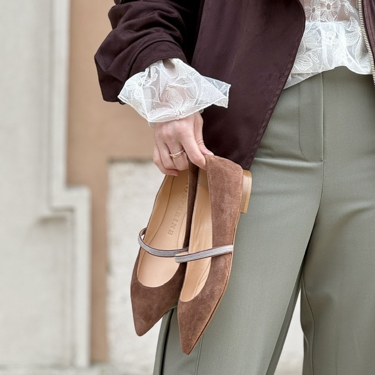 Flat suede brown Prosperine Flat suede brown Prosperine - immagine 4