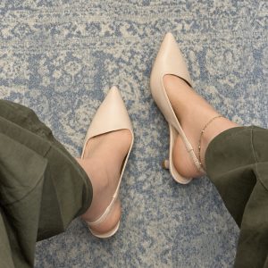 Slingback nude