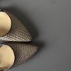 Slingback rafia testa di moro
