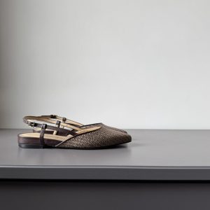 Alternative view of Slingback rafia testa di moro