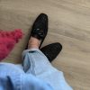 Mocassino rafia nero