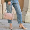 Bauletto suede rosa cipria