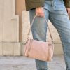 Bauletto suede rosa cipria