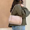 Bauletto suede rosa cipria
