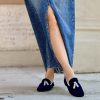 Mocassino nappine blue navy glicine