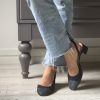 Slingback Perla midi bling bling blue