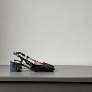 Slingback Perla midi bling bling blue