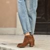 Tronchetto Boston suede sigaro
