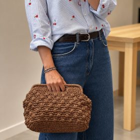 Clutch rafia nocciolina (vari colori)