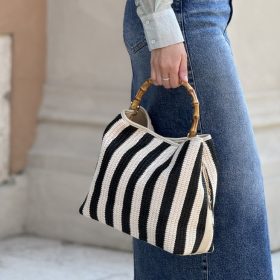 Secchiello righe combi Black and White