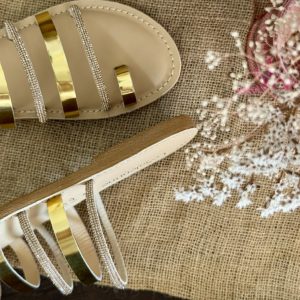 Alternative view of Ciabattina bronzo micro strass Le Salentine